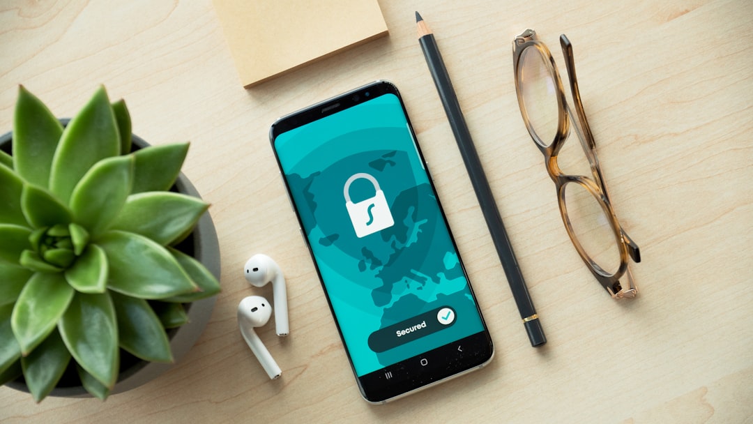 Person using iPhone with VPN protection for secure browsing and privacy